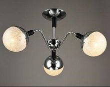 Люстра потолочная трехрожковая Классика Мелодия Света Е27 Хром картинка 